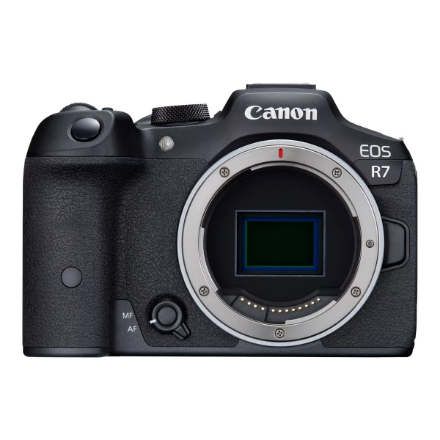 Canon D.CAM EOS R7 BODY EU26 Megapixel 32.5 MP Image stabilizer ISO sensitivity (max) 51200 Wi-Fi Video recording Auto Focus Optical Black