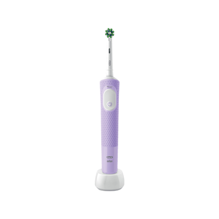 Oral-B D103 Vitality Pro – uzlādējama elektriskā zobu birste, 1 uzgalis, 3 tīrīšanas režīmi, ceriņu miglas krāsā
