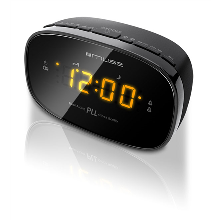 Muse M-150 CR – PLL radio pulkstenis ar modinātāju, melns