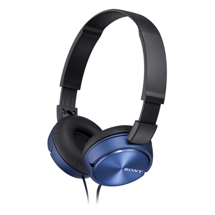 Sony MDR-ZX310AP – vadu uz ausīm liekamas austiņas ar mikrofonu, zilas