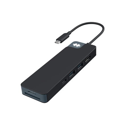 Hyper HyperDrive Flex HD4102BKGL – 8 portu USB-C centrmezgls ar 1× HDMI, melns