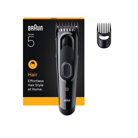 Braun Hair Clipper Series 5 HC5510 – cordless hair clipper, 9 length settings, black