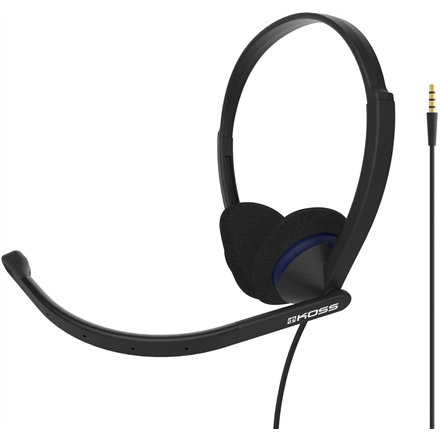 Koss CS200i – vadu uz ausīm liekamas austiņas ar mikrofonu un 3.5 mm spraudni