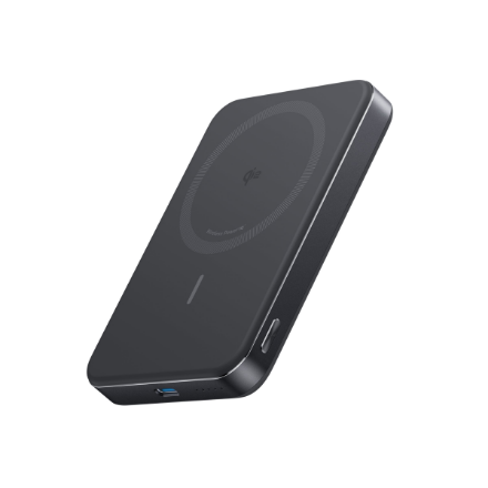 Anker MagGo A1664H11 – 10000 mAh plāns bezvadu ārējais akumulators ar 30 W USB-C pieslēgvietu, melns