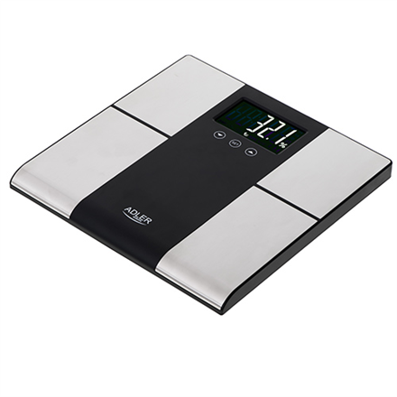 Adler AD 8165 – ķermeņa sastāva svari, 225 kg, 100 g, BMI, melns / nerūsējošais tērauds