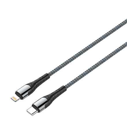 ColorWay Type-C–Apple Lightning kabelis ar PD ātro uzlādi, 3.0 A (30 W), 1 m, CW-CBPDCL033-GR