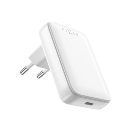 FIXED FIXCG30S-C-WH – plāns GaN USB-C ceļojumu lādētājs ar PD, 30 W, balts