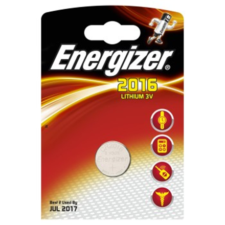 Energizer CR2016 litija baterija, 1 gab.