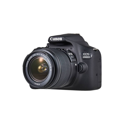 Canon EOS 2000D 18-55 III EU26 SLR Camera Kit Megapixel 24.1 MP ISO sensitivity (max) 12800 Display diagonal 3.0 " Wi-Fi Video recording APS-C Black