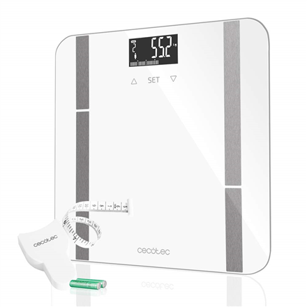 Cecotec Surface Precision 9400 Full Healthy – viedie vannasistabas svari, līdz 180 kg, 100 g precizitāte, baltā krāsā
