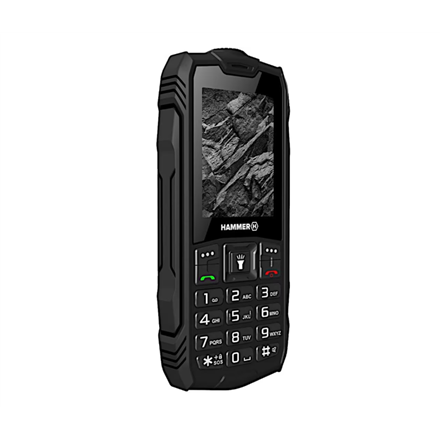 Hammer Rock Black 2.4 " TFT 32 MB Dual SIM Bluetooth 3.0 Main camera resolution 0.3 MP 1800 mAh