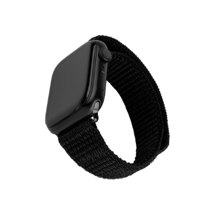 FIXED Sporty FIXNST2-436-BK – neilona pulksteņa siksniņa, 38/40/41 mm, Apple Watch, 160–210 mm, melns