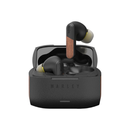 Marley bezvadu austiņas Trenchtown, iebūvēts mikrofons, Bluetooth, ANC, Signature Black