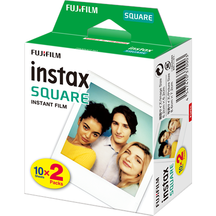 Fujifilm Instax Square Glossy Instant film (2x10pl) 86 x 72 mm Image dimensions: 62 × 62 mm Quantity 20