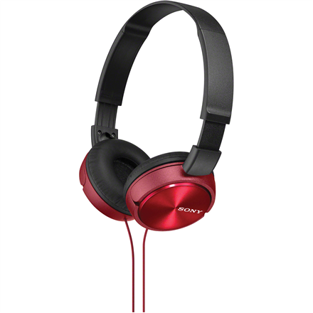 Sony MDR-ZX310 – vadu uz ausīm liekamas austiņas, sarkanas