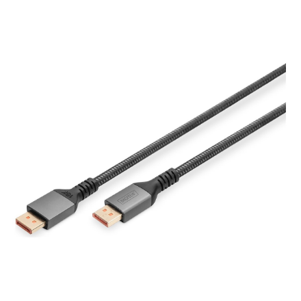 DIGITUS – 1 m DisplayPort 2.1 savienojuma kabelis, 16K, 80 Gbit/s