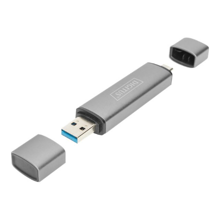 DIGITUS DA-70886 – USB 3.0 un USB-C karšu lasītājs