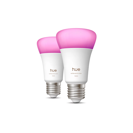 Philips Hue WCA 1100 A60 2P EU E27 8.1 W White and colour light Bluetooth and Zigbee
