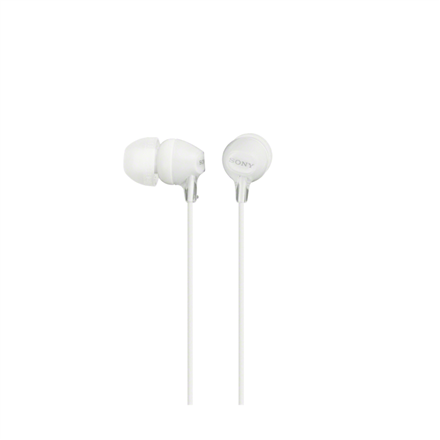 Sony MDR-EX15AP – vadu ieliekamās austiņas ar mikrofonu, baltas