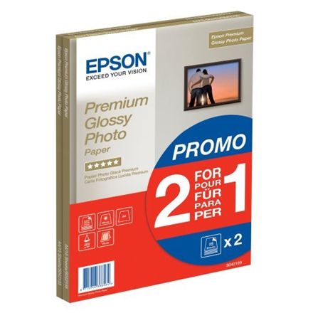 Epson Premium Glossy Photo Paper, A4, 30 loksnes, 255 g/m2