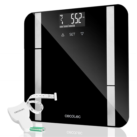 Cecotec Surface Precision 9450 Full Healthy – viedie vannasistabas svari, līdz 180 kg, 100 g precizitāte, melnā krāsā