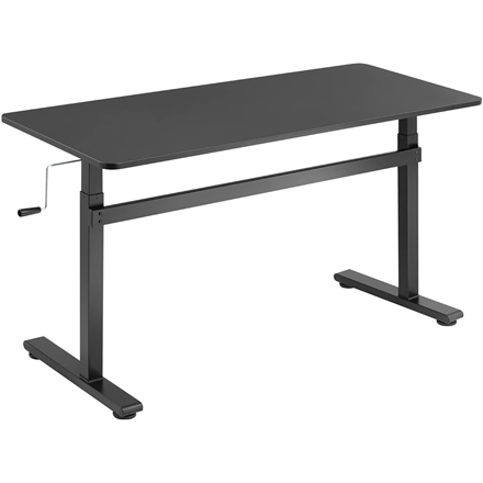 LogiLink EO0027 – manuāli regulējams sēdēšanas un stāvēšanas galds, 70–117 cm, līdz 40 kg, melns