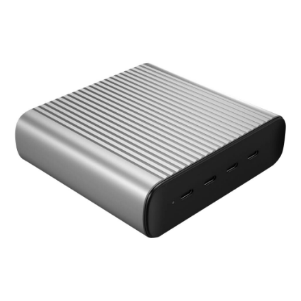 Hyper HyperJuice HJGAN245-EU – 245 W GaN lādētājs ar 4 USB-C PD portiem un EU/UK kabeli