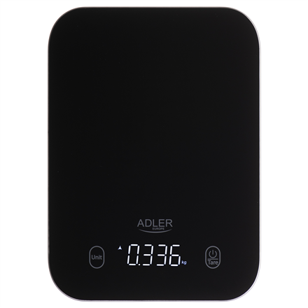 Virtuves svari Adler AD 3181b, iedaļas vērtība 1 g, LED displejs, melni