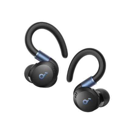 Anker Soundcore Sport X20 A3968G11 – bezvadu ausīs ievietojamas sporta austiņas ar stiprinājumiem aiz ausīm un mikrofonu, melnas