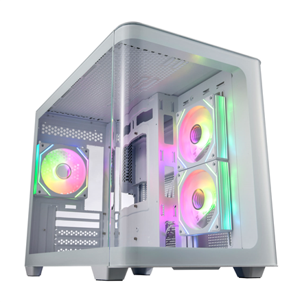 FSP korpuss S380 Mid Tower, balts