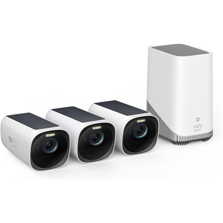 Eufy eufyCam 3 T88723W1 – 3+1 drošības kameru komplekts, IP67, HDD/SSD krātuve