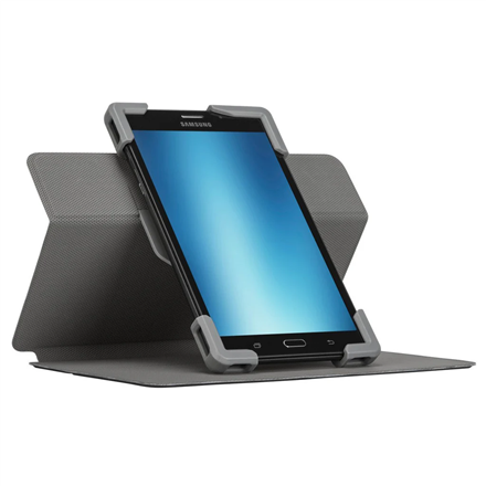 Targus Safe Fit 360 THZ784GL – universāls atverams planšetdatora vāciņš 6.8–9 collu planšetdatoriem, melns
