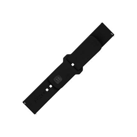 FIXED Sporty FIXSST2-22MM-BK – silikona pulksteņa siksniņa, 22 mm, smartwatches, 160–235 mm, ātri noņemams, melns