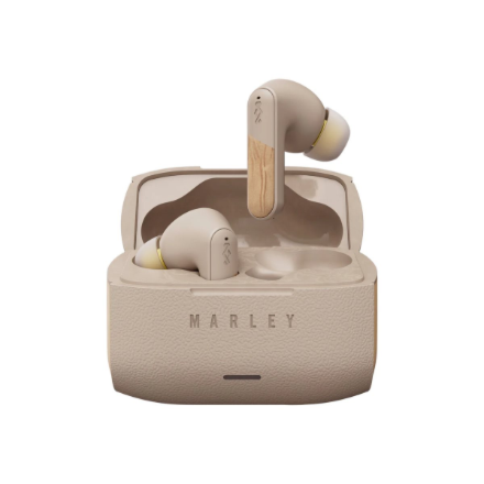 „Marley Trenchtown“ bezvadu Bluetooth ieliekamās austiņas ar iebūvētu mikrofonu un ANC, krēmkrāsas