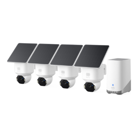 Anker Eufy SoloCam E42 4-Cam komplekts (HomeBase 3) 8 MP F/1.6 IP65 Micro SD, maks. 128 GB