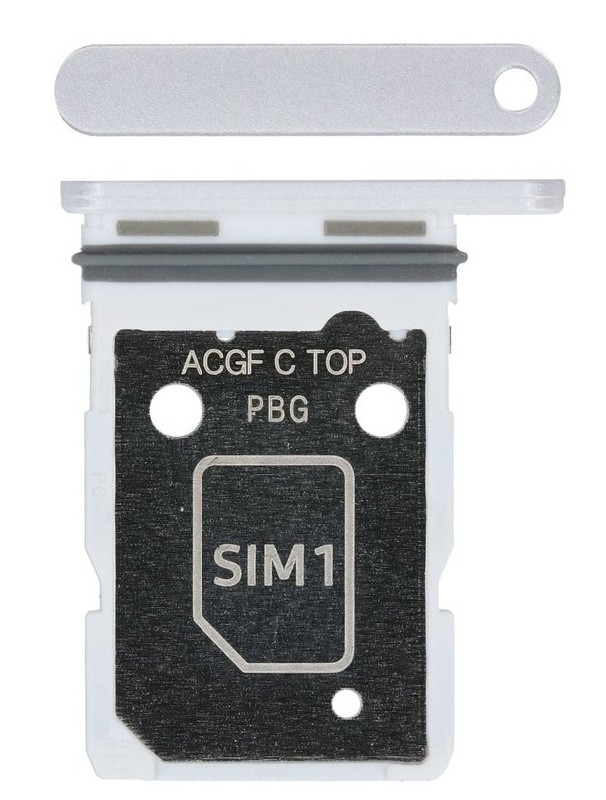 SIM kartes turētājs Samsung A376 A37 5G balts oriģināls (service pack)