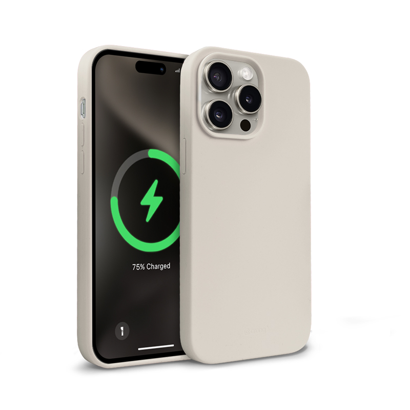 Crong Color Cover Magnetic MagSafe vāciņš ierīcei iPhone 15 Pro Max, akmens bēšs