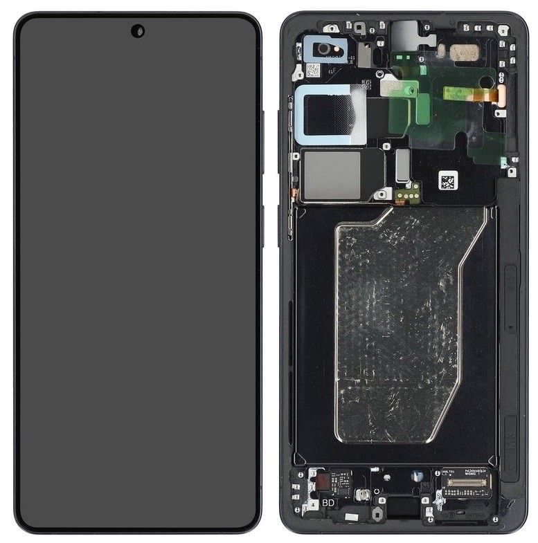 LCD ekrāns Samsung S948 S26 Ultra ar skārienekrānu un rāmi, melns, oriģināls (samontēts servisa komplekts)