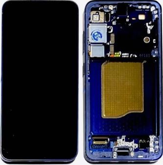 Oriģinālais Samsung S936 / Galaxy S25 Plus LCD ekrāna un skārienpaneļa modulis ar rāmi, tumši zils (lietots, B kategorija)