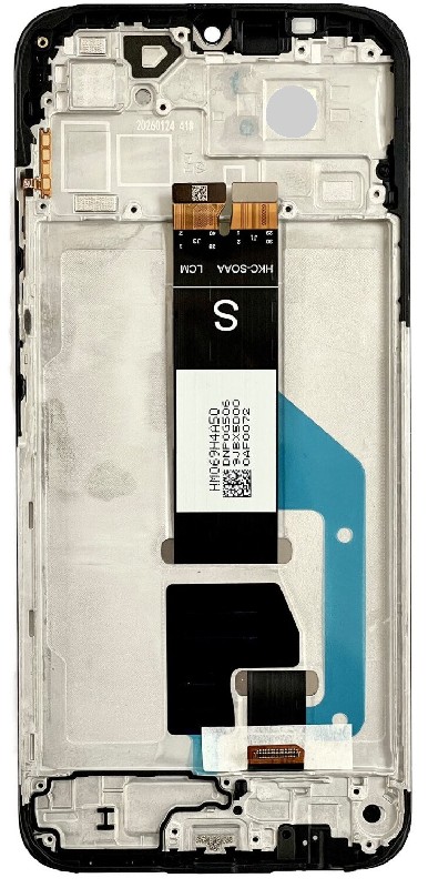 Oriģināls pusnakts melns Xiaomi Redmi A7 Pro (Eiropas versija) displeja modulis ar skārienpaneli un rāmi (servisa iepakojums)