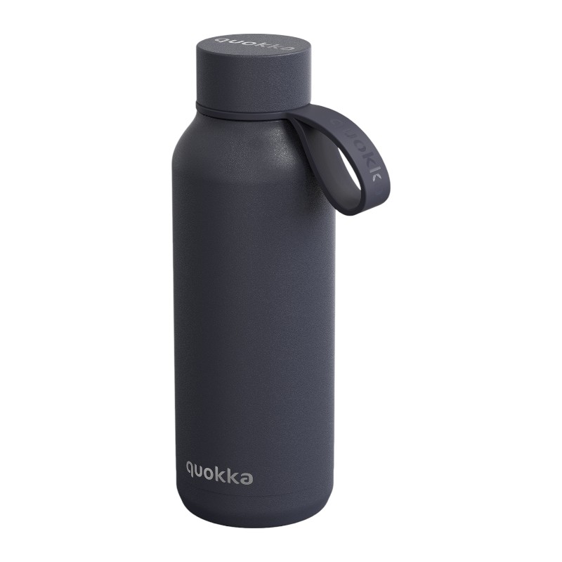 Quokka Solid With Strap nerūsējošā tērauda termopudele, 510 ml, Slate