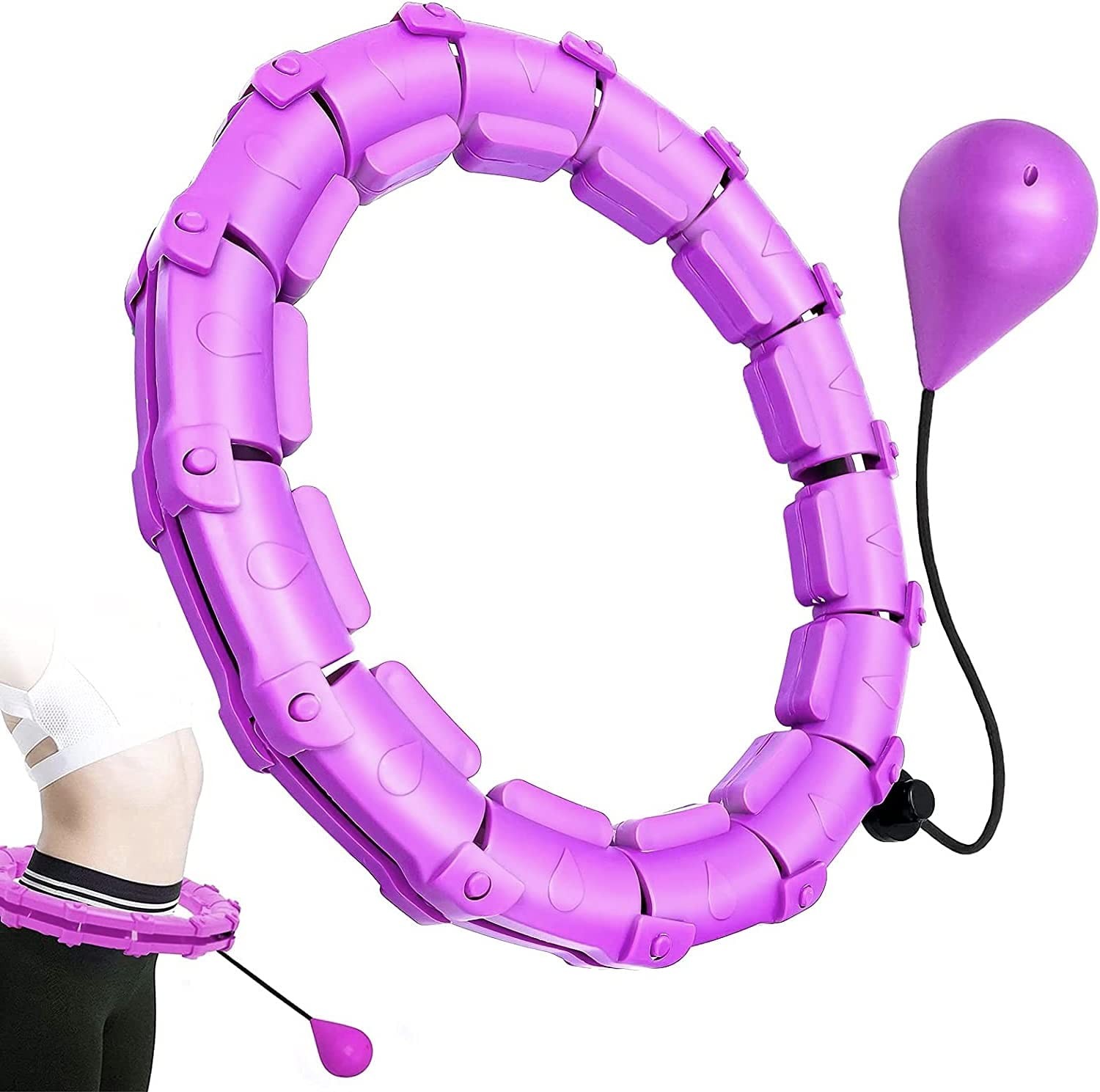 Smart Hula Hoop M1 vingrošanas riņķis, violets