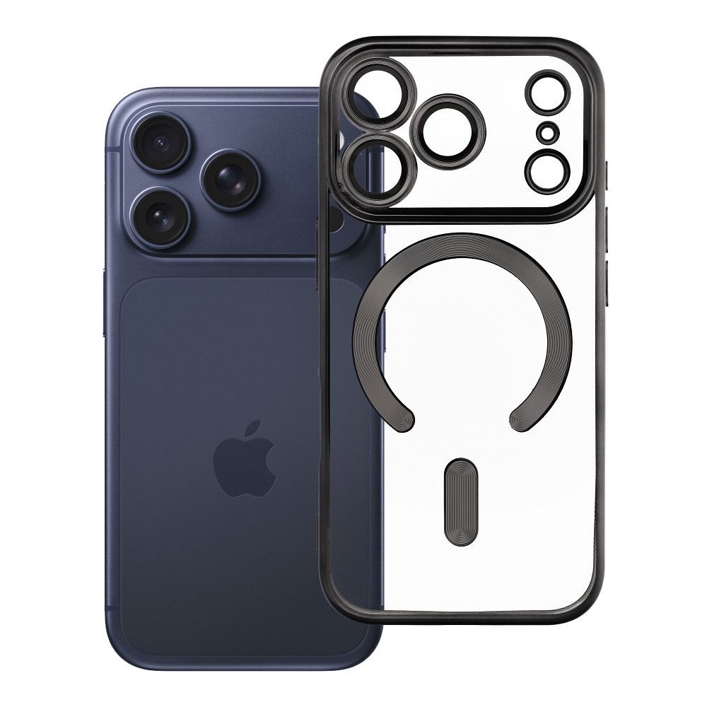 Electro Mag Cover maciņš modelim iPhone 17 Pro / 18 Pro, saderīgs ar MagSafe – melns
