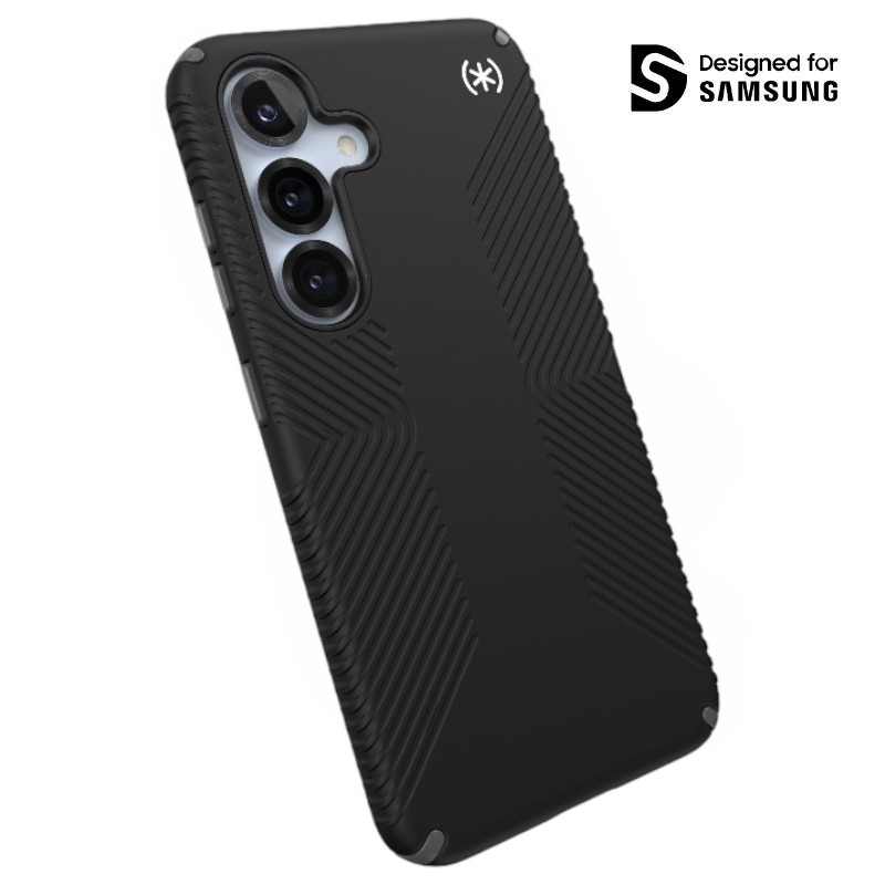 Speck Presidio2 Grip Magnet vāciņš ierīcei Samsung Galaxy S25 / S24, melns / slānekļa pelēks