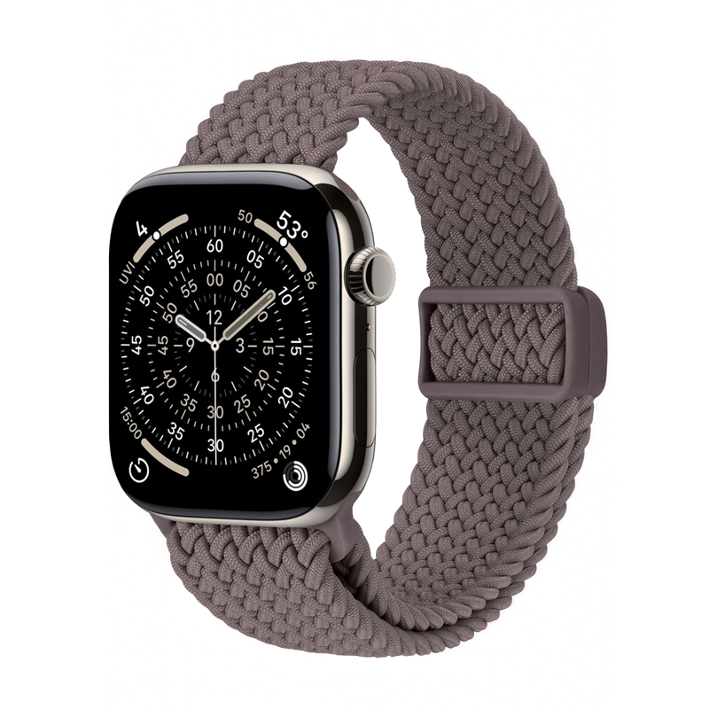 Crong Wave Band pīta Apple Watch siksniņa, 44/45/46/49 mm, brūna