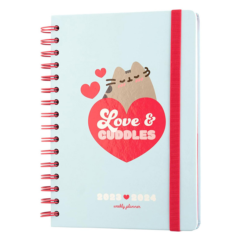 Pusheen Purrfect Love 2023/2024 nedēļas plānotājs, 14,8 × 21 cm