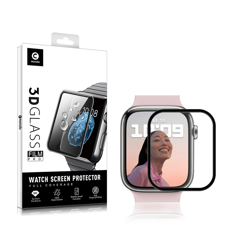 Mocolo 3D Full Glue Glass rūdīta stikla ekrāna aizsargs Apple Watch Series 7 / 8, 41 mm
