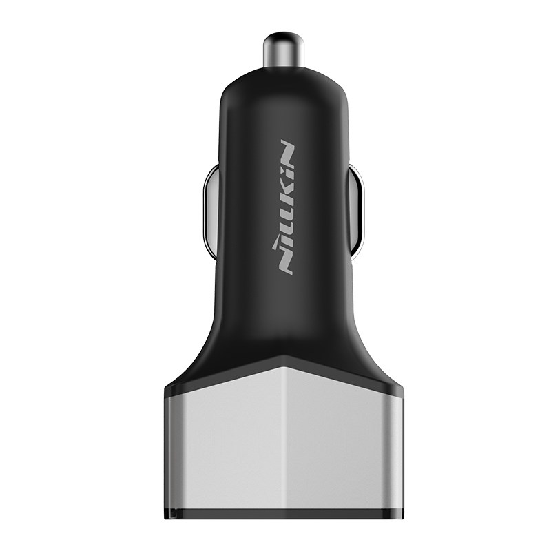 Nillkin Celerity 32 W automašīnas lādētājs ar 2 USB-A un 1 USB-C pieslēgvietu, sudraba krāsā