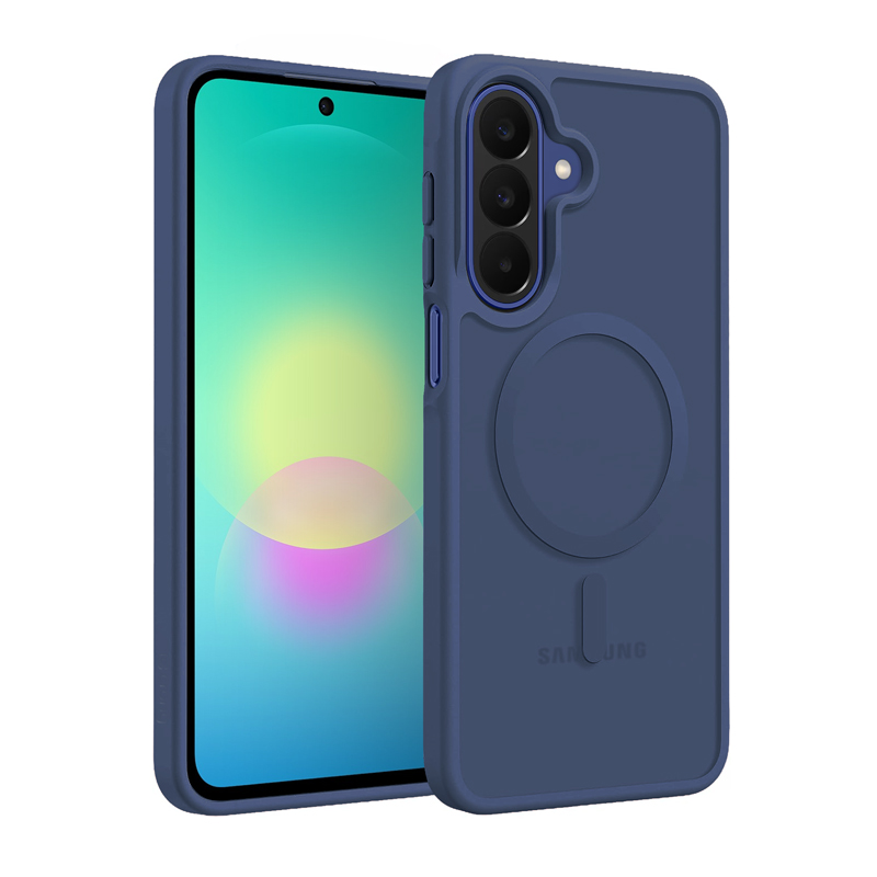 Crong Hybrid Matte Magnetic MagSafe vāciņš ierīcei Samsung Galaxy A27 5G, tumši zils