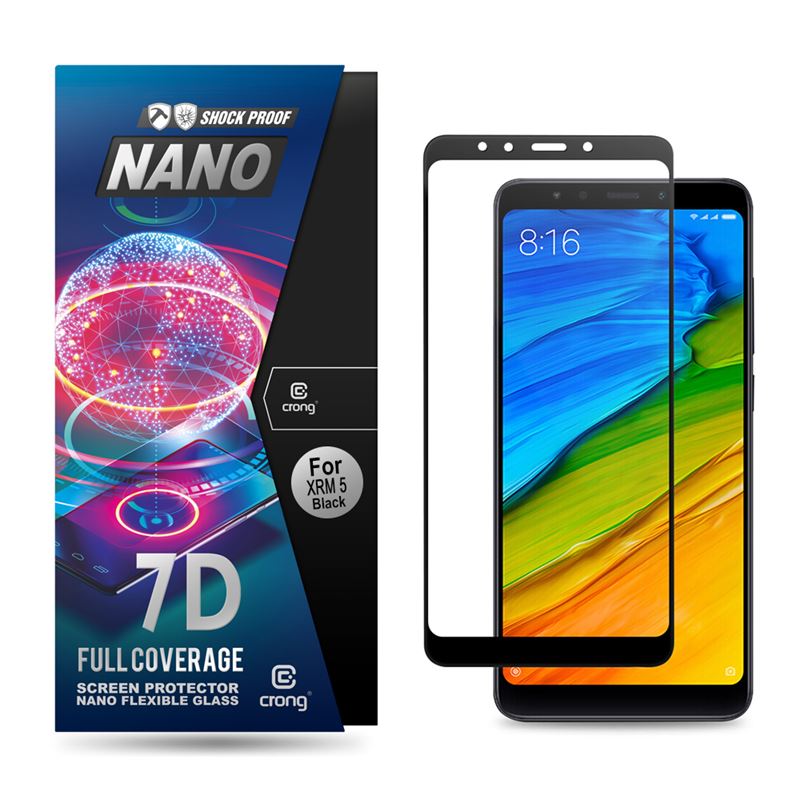 Crong 7D Nano Flexible Glass 9H hibrīdstikls ekrānam Xiaomi Redmi 5